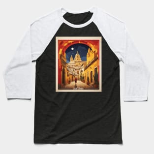 Cordoba Spain Starry Night Travel Tourism Retro Vintage Baseball T-Shirt